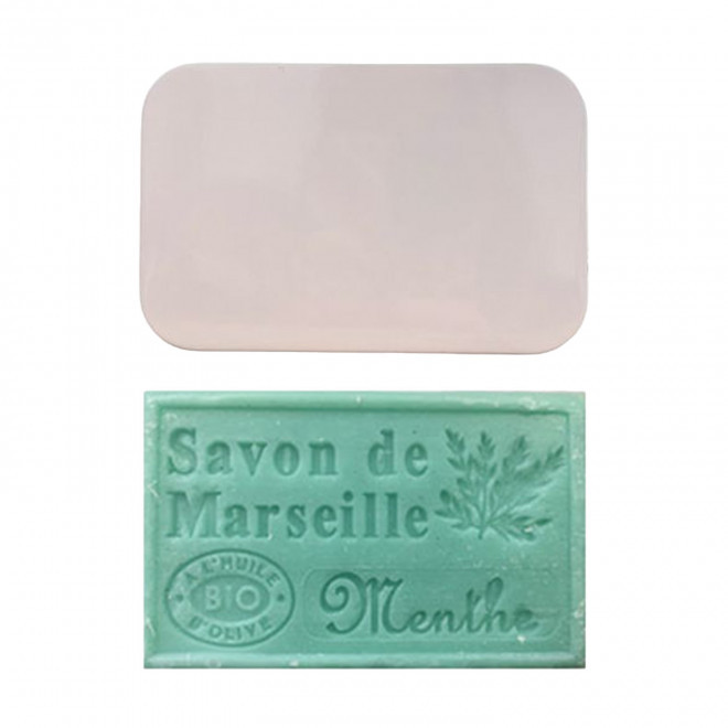 SET PERSONNALISABLE SAVON ET BOITE METAL 'OLIVIA BOITE' - menthe