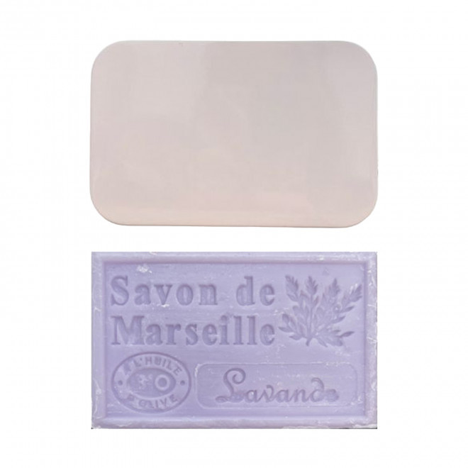 SET PERSONNALISABLE SAVON ET BOITE METAL 'OLIVIA BOITE' - lavande