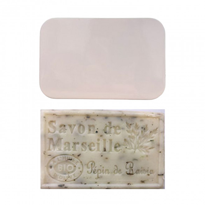 SET PERSONNALISABLE SAVON ET BOITE METAL 'OLIVIA BOITE' - pépin de raisin