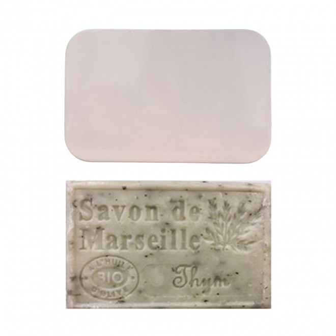 SET PERSONNALISABLE SAVON ET BOITE METAL 'OLIVIA BOITE' - thym