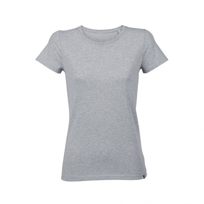 TEE-SHIRT PUBLICITAIRE COULEUR FEMME ATF® 'LOLA' - gris chiné