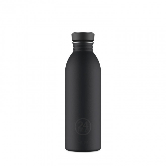 BOUTEILLE PERSONNALISEE EN INOX 500ML 'URBAN 24 BOTTLES' - noir mat