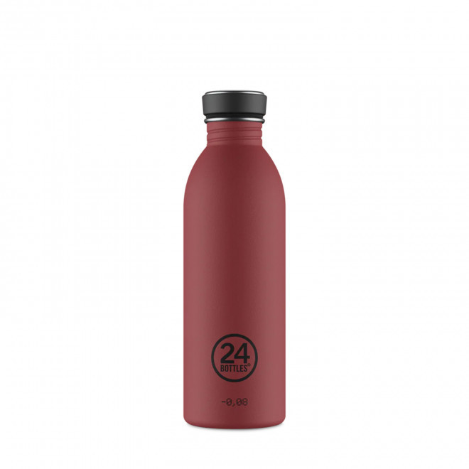 BOUTEILLE PERSONNALISEE EN INOX 500ML 'URBAN 24 BOTTLES' - bordeaux