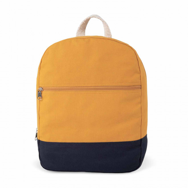 SAC A DOS EN COTON PERSONNALISABLE 'KESHA' - orange/marine