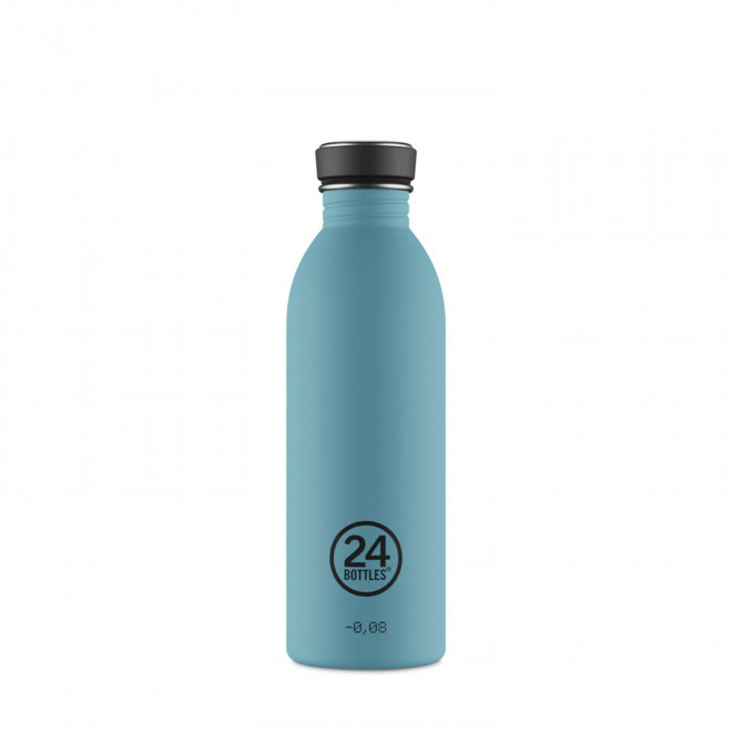 BOUTEILLE PERSONNALISEE EN INOX 500ML 'URBAN 24 BOTTLES' - bleu gris