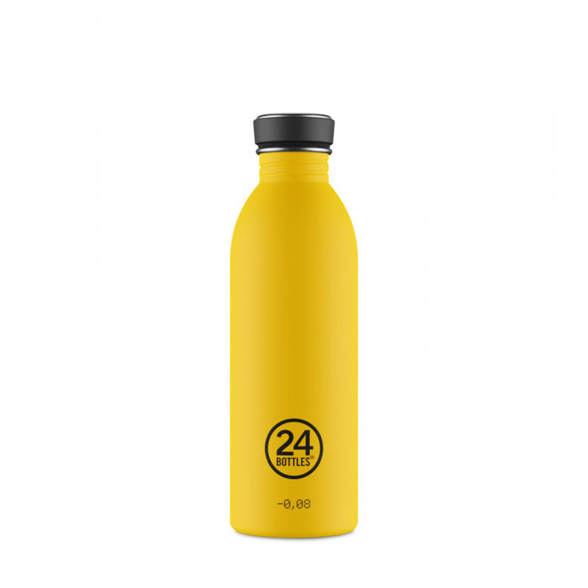 BOUTEILLE PERSONNALISEE EN INOX 500ML 'URBAN 24 BOTTLES' - jaune