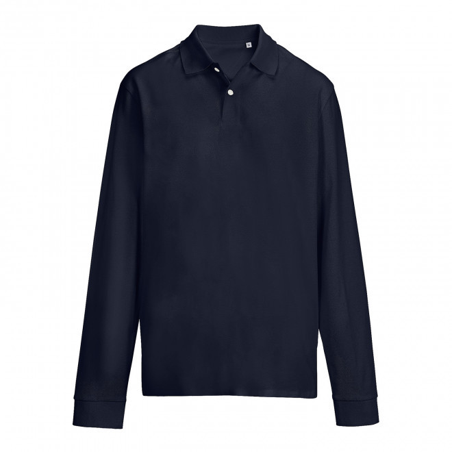 POLO MIXTE COULEUR PERSONNALISE 'PACIFIC LSL' - bleu marine