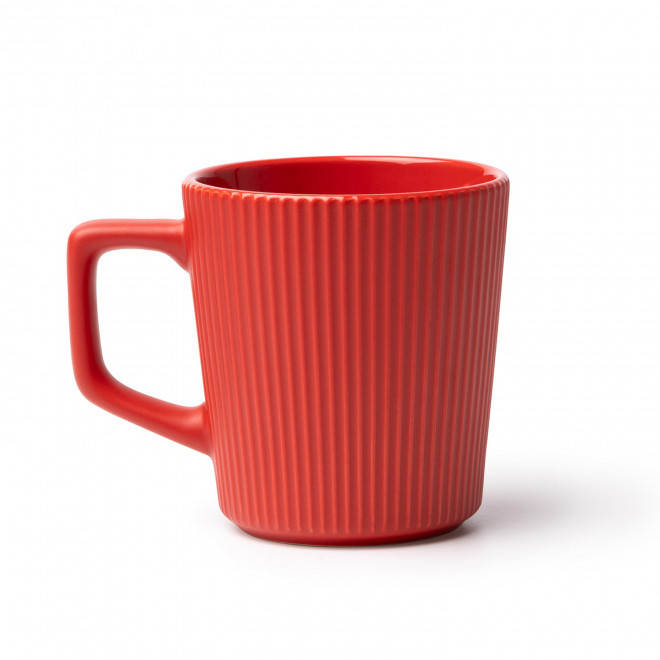 MUG EN CERAMIQUE CANNELE 320ML PERSONNALISABLE 'BRODO' - rouge