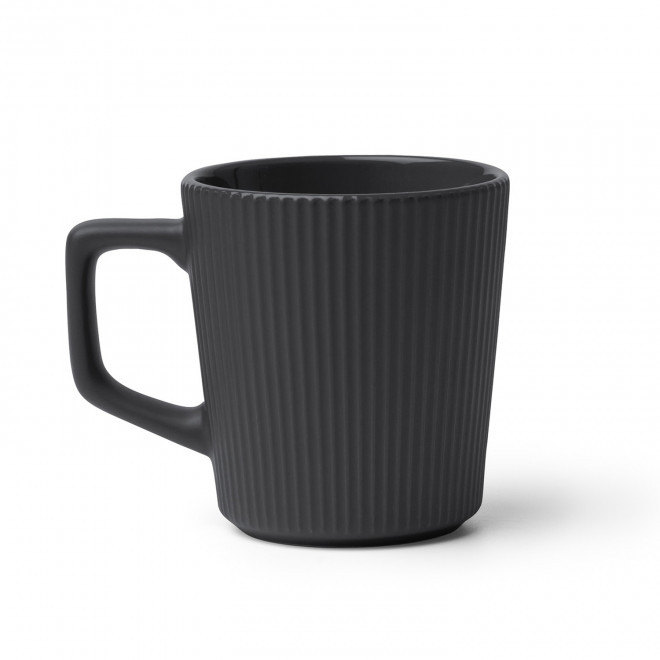 MUG EN CERAMIQUE CANNELE 320ML PERSONNALISABLE 'BRODO' - noir