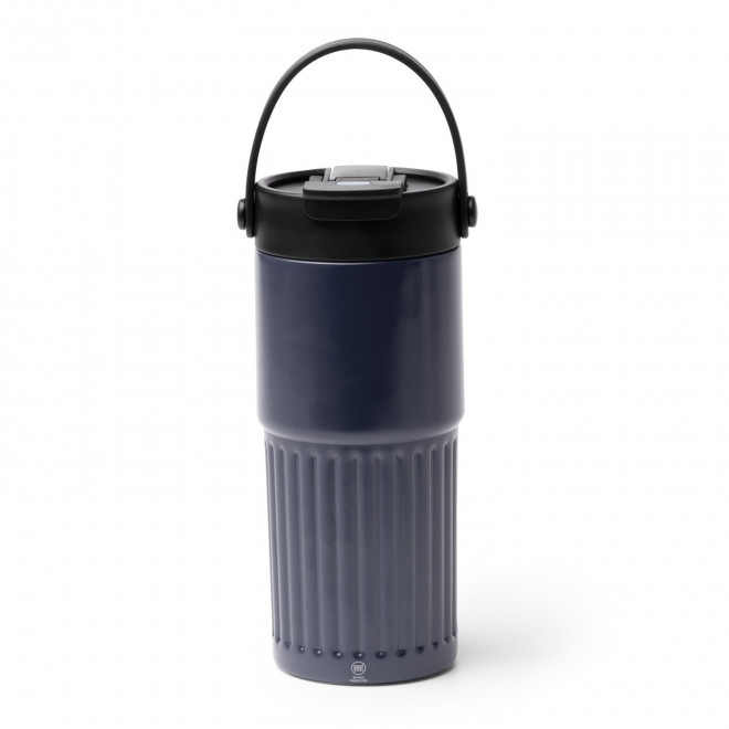MUG ISOTHERME ACIER 540ML PERSONNALISABLE 'LUCIO ANSE' - bleu marine