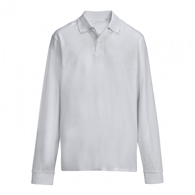 POLO MIXTE COULEUR PERSONNALISE 'PACIFIC LSL' - gris