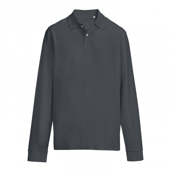 POLO MIXTE COULEUR PERSONNALISE 'PACIFIC LSL' - gris souris