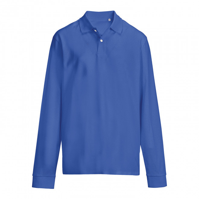 POLO MIXTE COULEUR PERSONNALISE 'PACIFIC LSL' - bleu royal