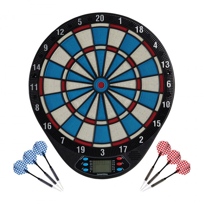 JEU DE FLÉCHETTES ÉLECTRONIQUE 'CENTRO' - noir/bleu/rouge