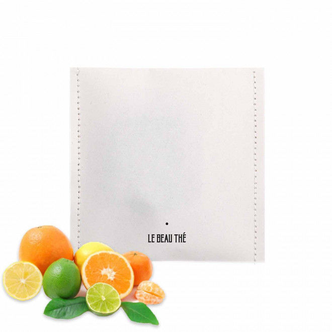 SACHET DE THE PERSONNALISABLE LE BEAU THE 'YUNN' - blanc