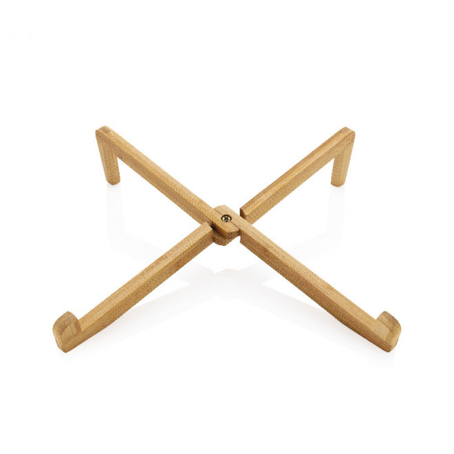 SUPPORT ORDINATEUR PORTABLE PUBLICITAIRE 'TECHBOO' - bois