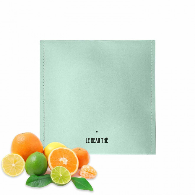 SACHET DE THE PERSONNALISABLE LE BEAU THE 'YUNN' - vert eau