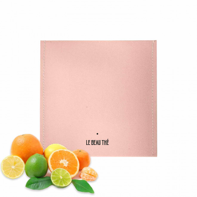SACHET DE THE PERSONNALISABLE LE BEAU THE 'YUNN' - rose poudré