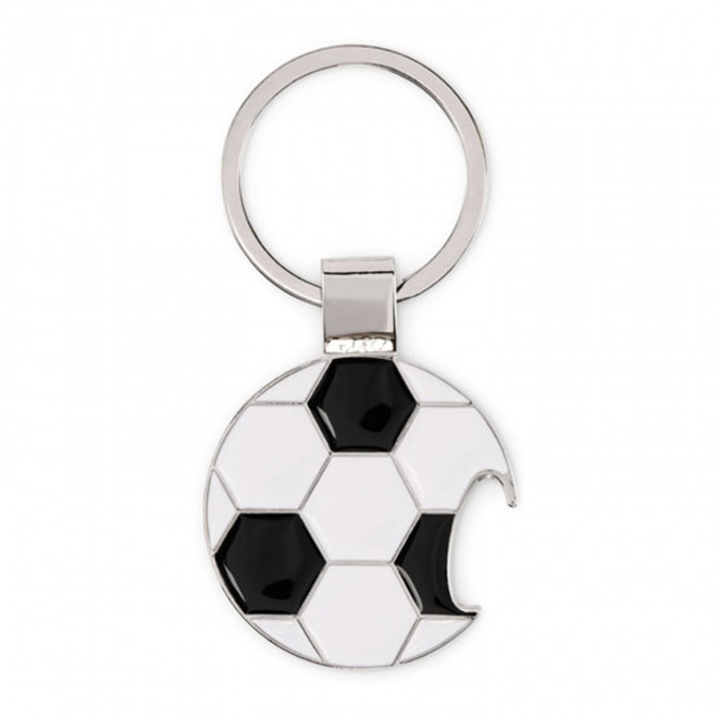 PORTE CLE DECAPSULEUR PERSONNALISABLE 'GOAL' - blanc