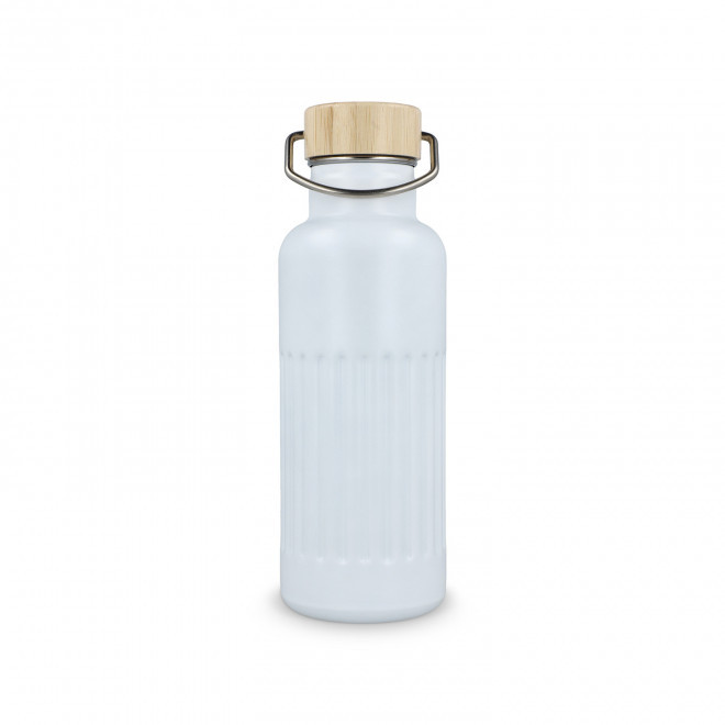 BOUTEILLE ISOTHERME CANNELE 500ML PERSONNALISABLE 'CANNI' - blanc