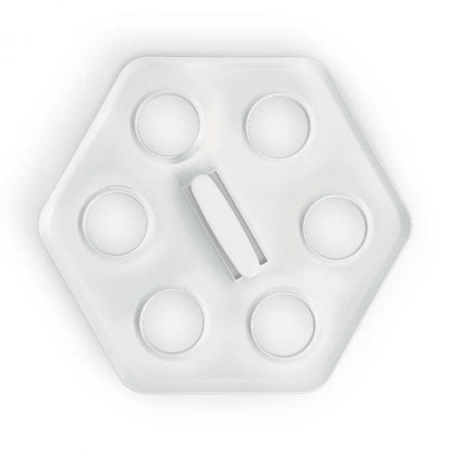 PLATEAU PORTE-GOBELET PERSONNALISÉ 'BAUMA' - blanc