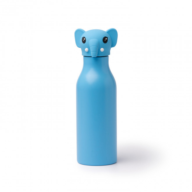 BOUTEILLE ISOTHERME BOUCHON ANIMAUX PERSONNALISABLE 'FANTY' - bleu