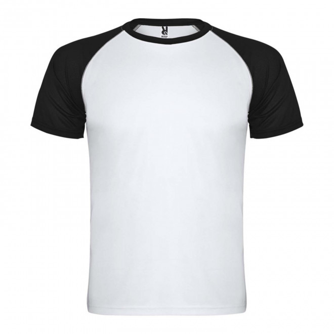 TEE-SHIRT DE SPORT PERSONNALISABLE MIXTE 'MILKY' RAPIDE 4 JOURS - blanc/noir