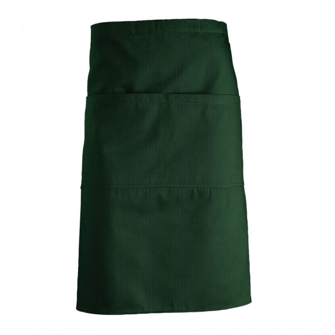 TABLIER PERSONNALISÉ MI-LONG 'GREENWICH' - vert bouteille