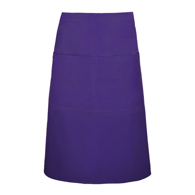 TABLIER PERSONNALISÉ MI-LONG 'GREENWICH' - violet