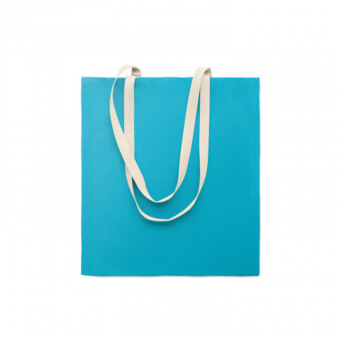 TOTE BAG PUBLICITAIRE BI COULEUR 140 GR 'AURIANOS' - bleu turquoise
