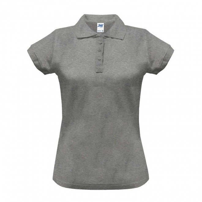 POLO FEMME COULEUR PERSONNALISABLE 210G 'JHK ESSENTIAL' - gris clair