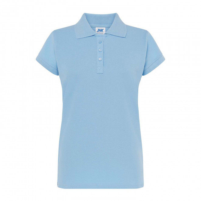 POLO FEMME COULEUR PERSONNALISABLE 210G 'JHK ESSENTIAL' - bleu ciel