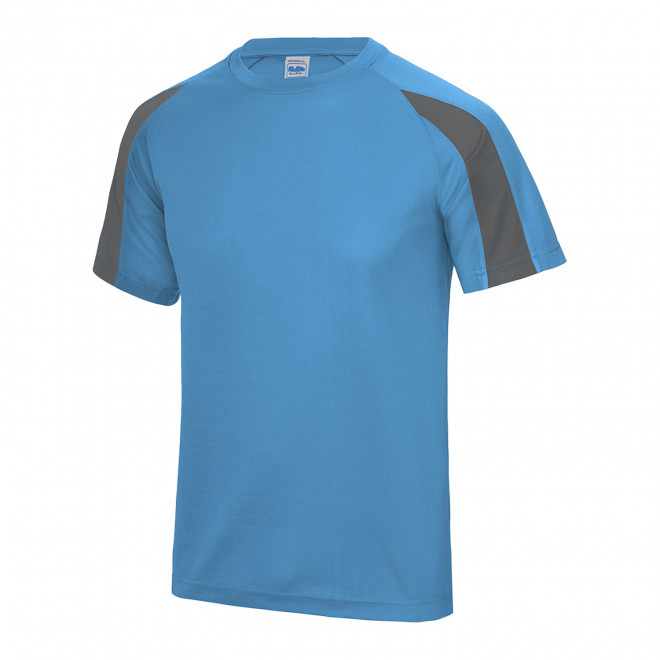 TEE-SHIRT PERSONNALISABLE DE SPORT MIXTE 'COOL T DUO' - bleu/noir