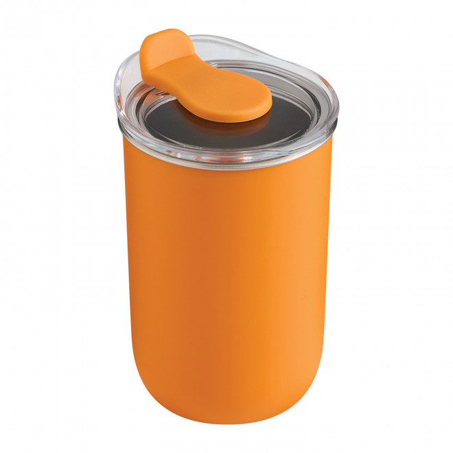 MUG ISOTHERME PERSONNALISABLE 350ML 'PIPOP' - orange