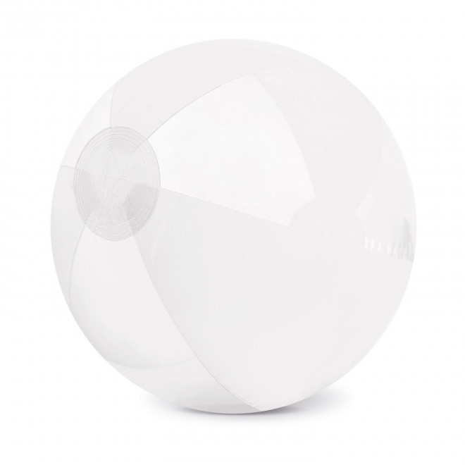 BALLON DE PLAGE PERSONNALISABLE 'PETIT PLAYA TRANSPARENT' - blanc