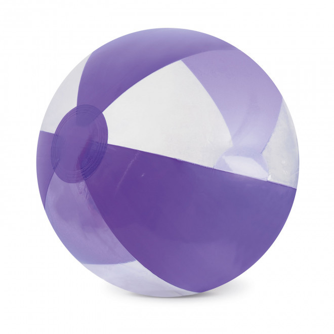BALLON DE PLAGE PERSONNALISABLE 'PETIT PLAYA TRANSPARENT' - violet