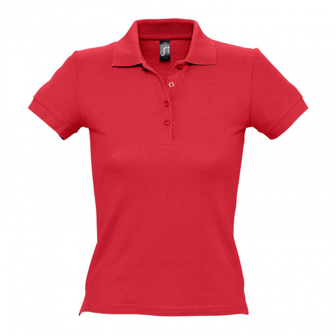 RAPIDE 4J  POLO PUBLICITAIRE FEMME 'PEOPLE' COULEUR 210 GR/M² - rouge