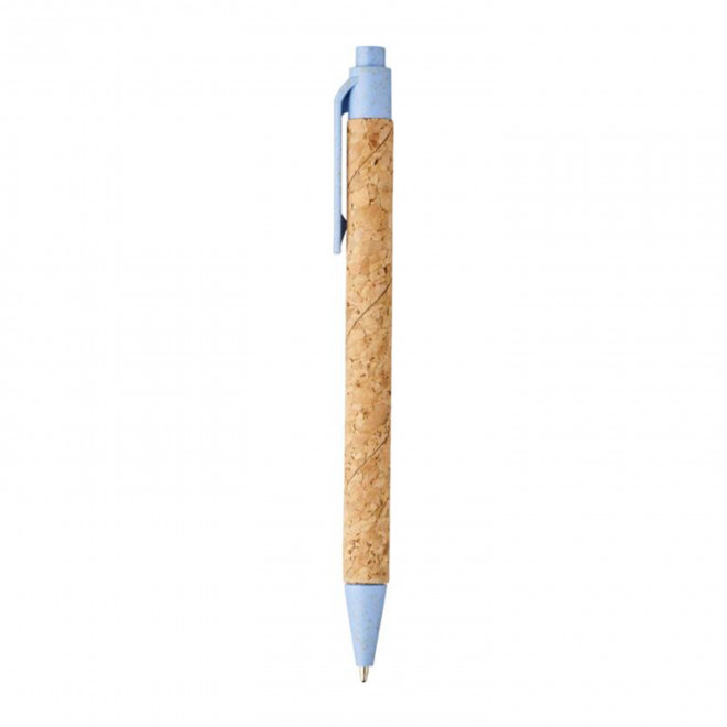 STYLO EN LIEGE PERSONNALISABLE MINE NOIRE 'NOSTRO' - bleu