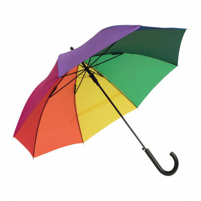 PARAPLUIE PUBLICITAIRE AUTOMATIQUE TEMPÊTE MANCHE CANNE 'GLASSON' - multicolore