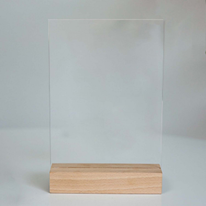 TROPHEE ACRYLIQUE ET BOIS PERSONNALISABLE 'UKITA WOOD' - rectangle