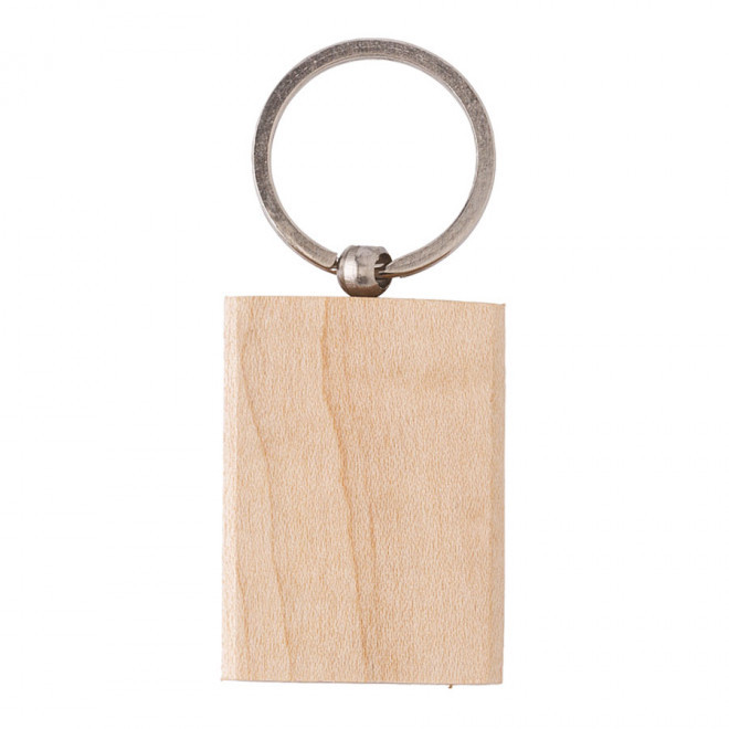 PORTE-CLÉS PERSONNALISÉ EN BOIS 'WOODIE' - rectangle