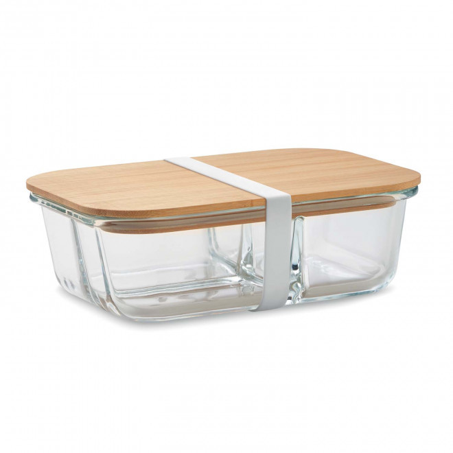 LUNCHBOX VERRE BAMBOU PERSONNALISABLE 'BUCATI GLASS SMART' - transparent