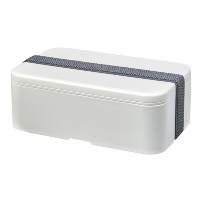 LUNCH BOX BIO PLASTIQUE PERSONNALISABLE 'STOBO' - blanc/gris