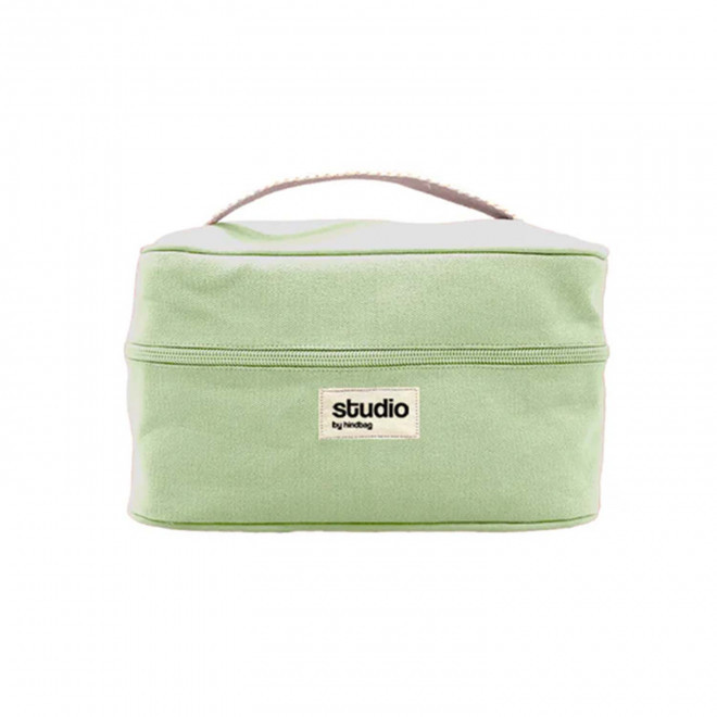TROUSSE VANITY STUDIO BY HINDBAG PERSONNALISABLE 'LINA' - vert d'eau