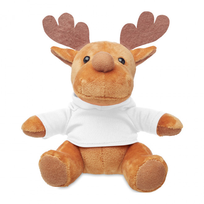 RENNE EN PELUCHE PERSONNALISABLE 'RENO' - blanc