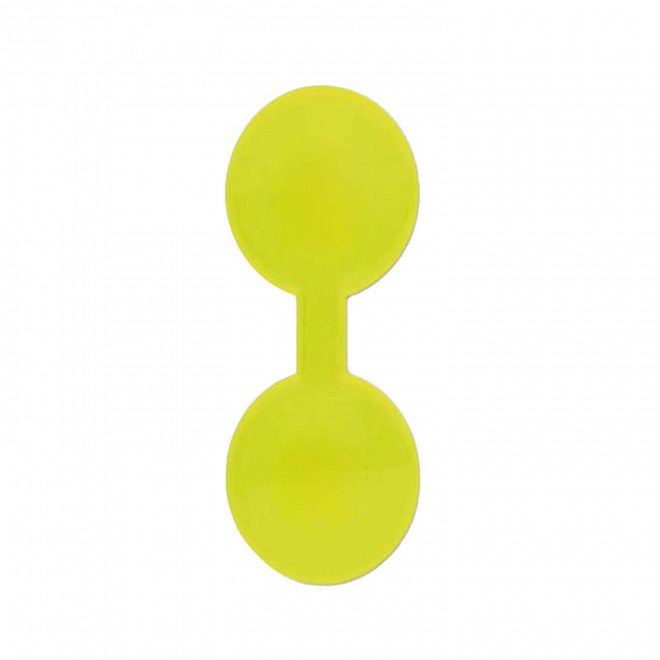CLIP MAGNETIQUE REFLE PERSONNALISABLE 'CLIOFLO ROND' - jaune fluo
