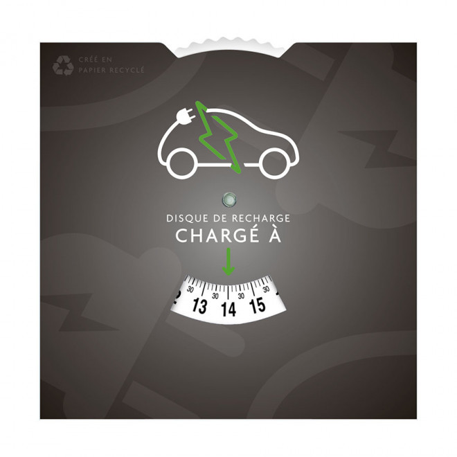 DISQUE STATIONNEMENT PUBLICITAIRE 'APARKA ELEC' - noir