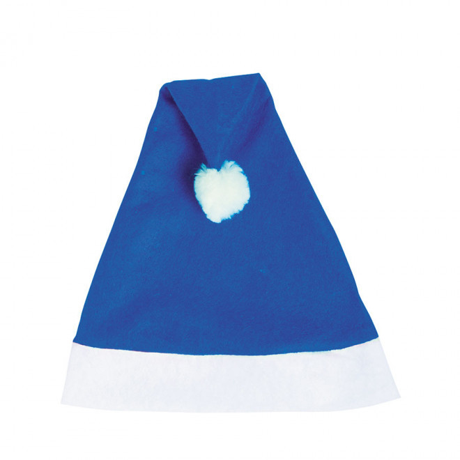 BONNET DE NOËL PUBLICITAIRE 'SANTA' - bleu