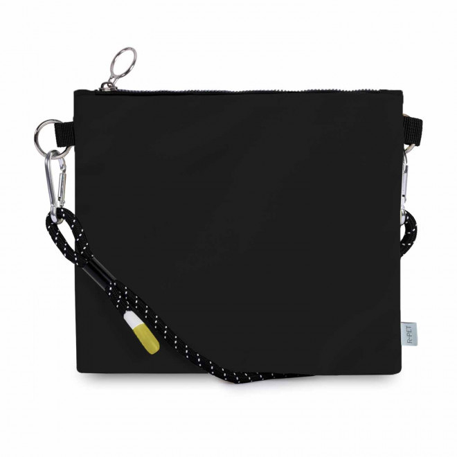 SACOCHE CORDES RPET PERSONNALISABLE 'KORDOS' - noir