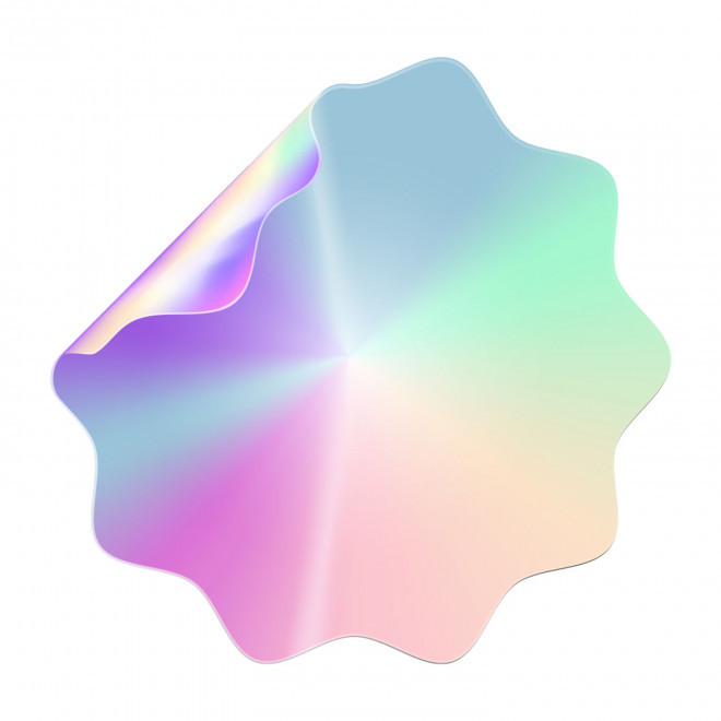 STICKER EFFET HOLOGRAPHIQUE PERSONNALISABLE 'KLISTAR HOLO' - 8 x 8 cm